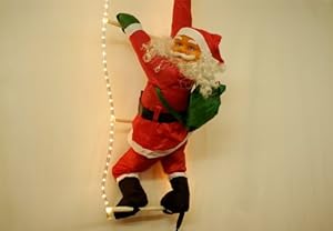 beleuchteter Weihnachtsmann auf Leuchtleiter: Amazon.de: Küche & Haushalt