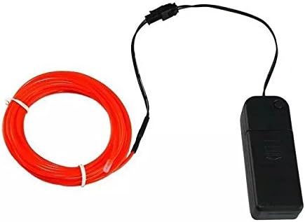 Sankei FG 3M Flexible EL Wire Rope Neon Light Glow With Controller For Party Dance Car Decor-red