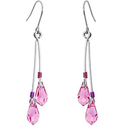 Perfect in Pink Titanium Nickel Free Earrings MADE WITH SWAROVSKI ELEMENTS