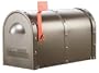 USM UZZTR060401 Western Express Designer Gloss Bronze Post Mount Large Steel Two Door Mailbox