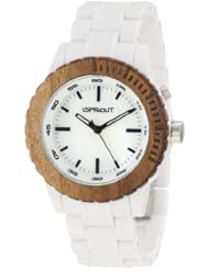 Sprout Womens ST/6500MPWT White Resin Bracelet Luminous Watch