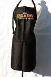 Black Embroidered Apron Real Bears fans love meat