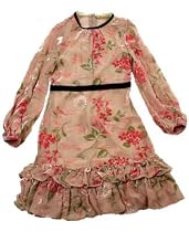 : Poesia *Poesia* Pink Hydrangea Dress 6y