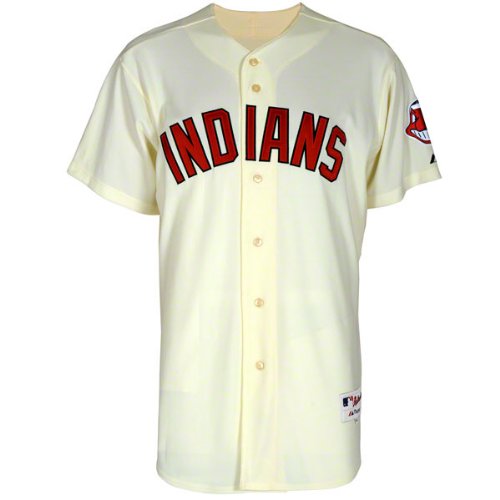Cleveland Indians Majestic Alternate Ivory Authentic Jersey
