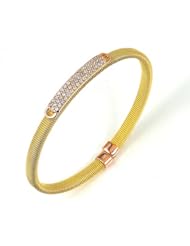 Sterling Silver - Silver Cubic Zirconium Bangle