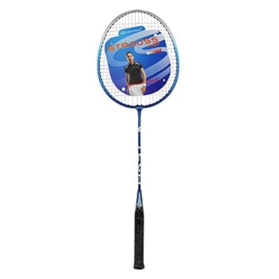 Strauss V-Tech 1012  Badminton Racquet with Full Cover (Black/Blue)