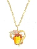 Classy! 10k Yellow-gold Black Hills Gold 10x8mm (November-Birthstone) Citrine pendant-necklace