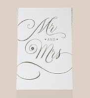 Mr & Mrs Gold Foil Text Wedding Day Card