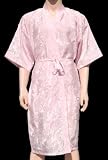 Light Pink Kimono Bathrobe Robe Dressing Gown Thai Coat Night / Available in 18 different colours