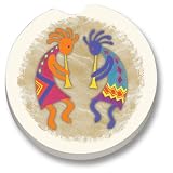 Kokopelli Car Coasters - 2 Pack