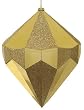 Giant 18" Gold Glitter Diamond Commercial Christmas Ornament Decoration