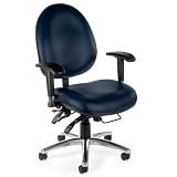 Vinyl Heavy-Duty Big & Tall 24 Hour Ergonomic Chair Navy Vinyl