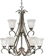 Minka Lavery March&eacute; Bronze 9 Lt Chandelier 1648A-156-PL