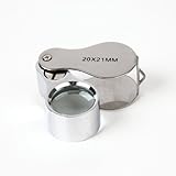 Eco Ride World ルーペ ジュエリー LEDライト 20倍 レンズ径21mm X20 ケース付 宝石鑑定 携帯 ルーペ loupe_020