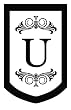 Monogram Regalia Garden Size Flag - U Monogram Regalia Garden Size Flag - U