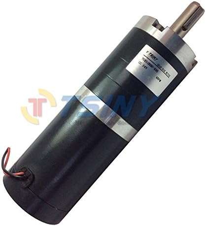 TSINY High Torque 24 Volt 4rpm Low Speed Metal DC Planetary Gear Box Planet Gear Reducer Electric Motor with 12mm Out Shaft