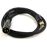 Monoprice 104776 3-Feet Premier Series XLR Male to RCA Male 16AWG Cable
