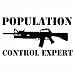 Population Control Expert Mens T-Shirt, X-Large, Athletic Heather