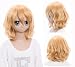 Cosplayland C913 - 36cm natürlich blond gelockt hitzefest Perücke wie Echthaare für Show und Alltag