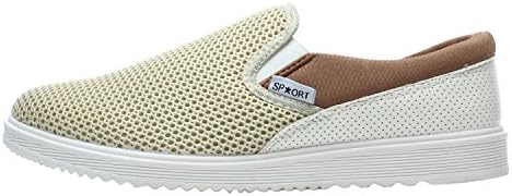 XIAXIAN Men's Summer Fashion Breathable Grenadine Casual Shoes(10 D(M) US,Beige)