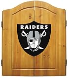 Oakland Raiders Dart Board Cabinet Set
