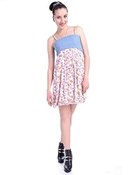 Floral Print Polka Dot Print  Dress