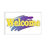 Welcome Flag Highlight Design 2 - 3ft x 5ft Superknit Polyester