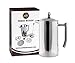 French Press, 1 Liter Coffee Press, Double Wall Stainless Steel Carafe. This French Press Coffee Maker will have you Brewing Barista Quality Coffee and Tea at Home. We Guarantee it.
