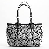 Coach Gallery 12 cm Signature East/West Tote Handbag - Black/White