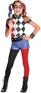 Rubie's Costume Kids DC Superhero Girls Deluxe Harley Quinn Costume, Large