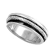 Sterling Silver Ring - Spinner - 7mm Band Width - Sizes: 8-14