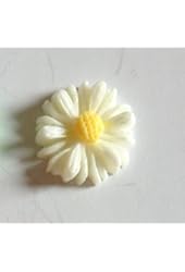 WHITE SUNFLOWER DAISY Floating Charm