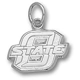 Oklahoma State University New Block O 3/8 Pendant (Silver)