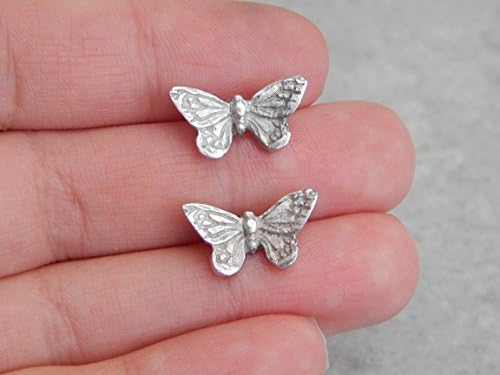 Fine Silver Butterfly Stud Earrings