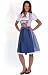 Stockerpoint MIDIDIRNDL 3tlg. Chipara blau 60 cm, Größe 40