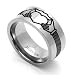 9MM Comfort Fit Titanium Wedding Band Claddagh Design Engraved Flat Ring (Size 7 to 14)