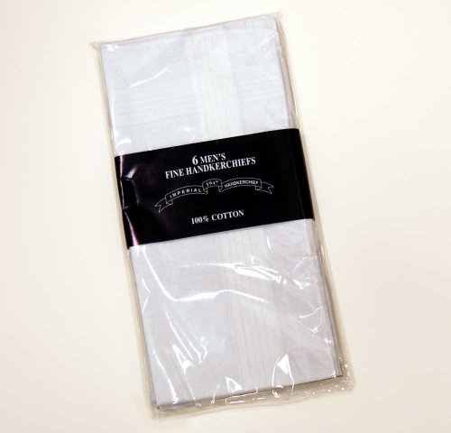 Imperial All Cotton White Handkerchiefs