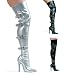 511-Buckleup Thigh High Stretch Boot With Buckles High Heel Shoes