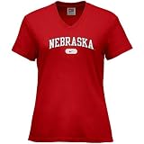 Nike Nebraska Cornhuskers Red Ladies Classic Arch T-shirt