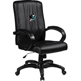 Home Office Chair with NHL Logo Panel Team: San Jose Sharks