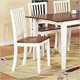 Branson Side Chair in White and Oak [Set of 2]