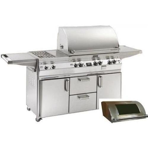 Fire Magic Gas Grills Echelon E660s Natural Gas Grill W One Infrared Burner - Double Side Burner & Magic View Window On Cabinet Cart