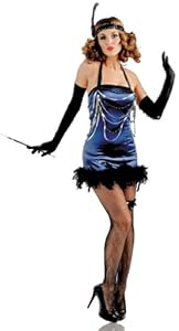 Delicious Women's All The Jazz Sexy Flapper Costume, Blue, Small/Medium