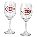 Cincinnati Reds Primary Logo 2 Piece Wine Glass Set