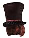 Willy Wonka's Top Hat with Wig: Officially licensed from Charlie and the Chocolate Factory and Warner Brothers