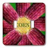 Sandy Mertens Food Designs - Red Corn Pattern - Light Switch Covers - double toggle switch