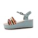 Carol Shoes Womens Platform Wedge Heel Open Toe Sandals Shoes