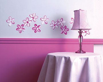 Pink Roses Flowers Wallpaper Cutouts (Wallies)