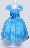 2015 NEW Cinderella dress blue Ella 's princess dress Costume butterfly girl