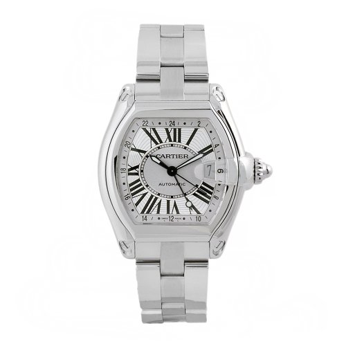 Cartier Heren W62025V3 Roadster Stainless Steel Automatic Watch